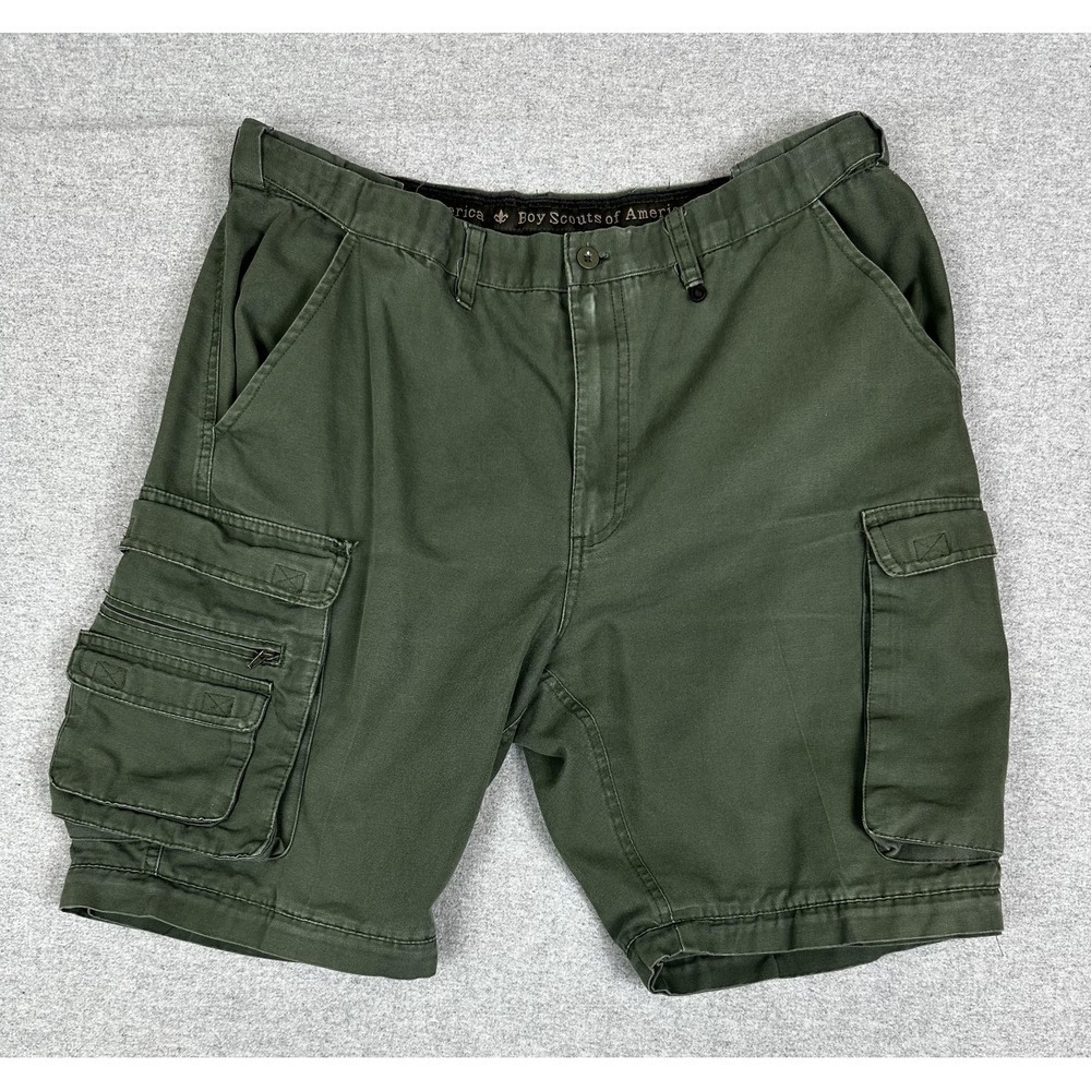 Boy Scouts Of America Shorts Mens 36 Green Cargo Shorts Uniform Convertible BSA